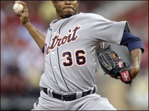 Tigers starting pitcher Edwin Jackson allowed three runs in six innings with seven strikeouts against the Cardinals last night, falling to 5-2 in his last eight starts.