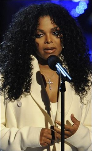 Janet Jackson thanks the audience for their support during the 9th Annual BET Awards on Sunday, June 28, 2009, in Los Angeles.
