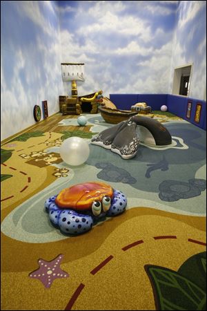 The Maumee Bay Resort s soft-play area is based on a Treasure Island theme and was built in an old racquetball court.