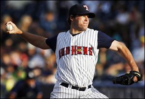 Brooks Brown had a rough time for the Mud Hens last night.