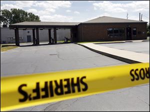 Two gunmen entered Monroe County Community Credit Union shortly after 9:35 a.m. yesterday.