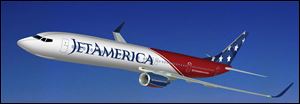In this artist's rendering provided by JetAmerica, a JetAmerica aircraft is shown. 