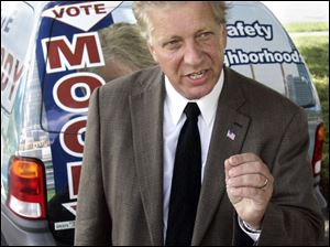 Republican candidate Jim Moody, 48, a longtime businessman, never has held elective office and moved into the city from Sylvania Township to run for mayor. He has several ideas on how to improve Toledo, from selling the airport to lowering the city's income tax to decreasing regulation of home remodelers.