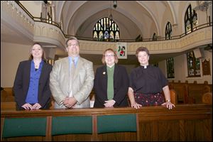 Five members of St. Mark have chosen the ministry, including, from left, Jaci Tiell, Larry Oberdorf Jr., Cindy Ritter, and Cindy Getzinger.