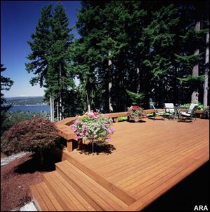 Don't neglect outdoor wood surfaces. 