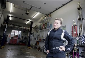 Ali Kern, a student at Ross High School, has a garage full of trophies she has won over the course of her 10 years in racing.