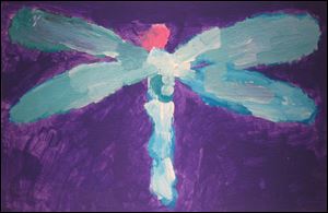 'Dragonfly (on Purple) is on view at 20 North Gallery