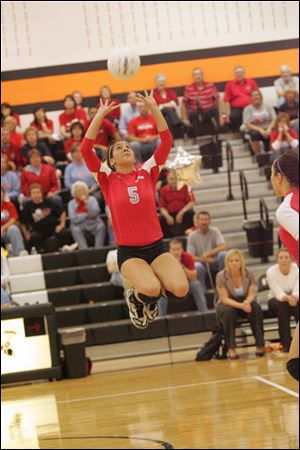 Eastwood setter Katie Primeau leads her team with 622 assists this year.