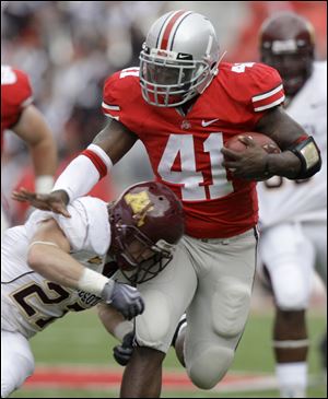 OSU redshirt freshman Jermil Martin rushed for 75 yards, including a 39-yard touchdown run in the fourth quarter.