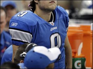 Detroit quarterback Matthew Stafford has missed the last two games with a knee injury. Coach Jim Schwartz did not say whether he would play this week.