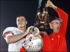 Joe Germaine and coach John Cooper led OSU to a victory over Arizona State in the Buckeyes' last Rose Bowl appearance.