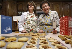 Diana Randolph, left, and her mother, Gloria Carpenter, have had cookie exchange parties for 10 years.