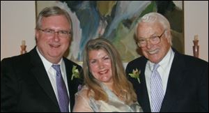 Newlyweds Ed and Sally Reams with his father, Frazier Reams, Jr.