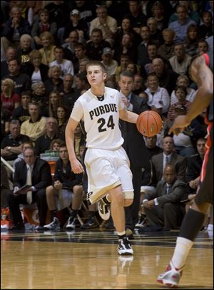 In his second year at Purdue, Ryne Smith averages 15.5 minutes and 4.8 points per game.