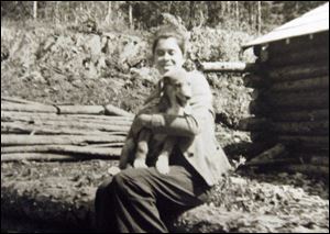 Alice Gwyn, photographed at the gold mine she and her late husband, James, operated near Beardmore, Ont., worked in Canada for four years before the couple returned to Toledo.