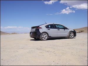 A Chevy Volt in Death Valley, California.
