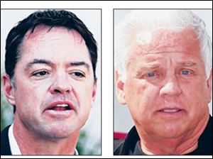 John Gomez, left, attorney for James Sikes, right, says his client is not trying to profit from last week's incident.