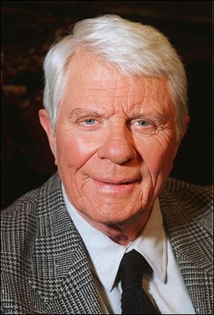 In this May 22, 1996 file photo, actor Peter Graves says he wasn't asked to portray his signature role in the film remake of ``Mission Impossible,'' the big-budget movie starring Tom Cruise. Graves said in the New York Daily News, Sunday, May 26, 1996, he wouldn't like to play Phelps as the bad guy. Graves' publicist, Sandy Brokaw, says the actor died Sunday shortly after returning to his Los Angeles home from brunch with his family. He was 83.