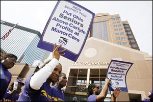 The Service Employees International Union marched in front of company headquarters in 2007 to question what patient care might be after the buyout. A union spokesman acknowledges that the labor group has not monitored the issue since the company was taken over.