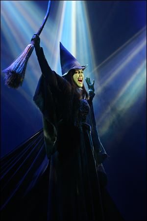 Marcie Dodd as the green witch, Elphaba.