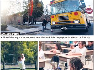If voters reject the Toledo Public Schools' tax proposal, $12.5 million will have to be cut from the district's
$290 million budget, Superintendent John Foley says. Opponents of the tax say that TPS needs to change the way it spends money. If voters say no on Tuesday, areas targeted for cuts include:
