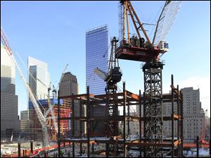 Demand for materials for construction projects such as Four World Trade Center in New York helped push factory orders
higher last month. Orders have jumped in 11 of the past 12 months, giving manufacturing the leading role in the economic rebound.