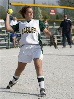 Clay senior pitcher Kasey Graham makes a throw to first base. Graham is 12-2 with a 1.03 ERA and 107 strikeouts. 