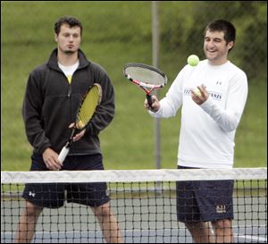 Josef Pontasch, left, and Connor Majdalandi ofSt. John's  won the City League No. 1 doubles title.