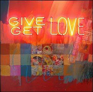 'Give Get Love' by Phillip Hazard, is in 20 North Gallery's New Works/Old Friends show.