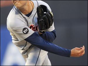 Detroit Tigers' Armando Galarraga pitches against the Mets in New York.