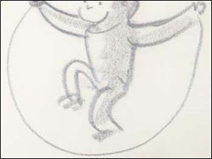 An unpublished 'Curious George' image.