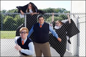 From left, Gunther Henkel-Moellmann, Elisabeth Evans, Mark Swinerton, and Rebecca Wolfe in 'Do Black Patent Leather Shoes Really Reflect Up?'