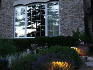 Accent lights create mood and drama while enhancing curb appeal.