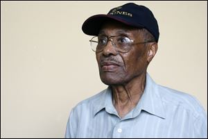 Eugene Goolsby, 88, of Toledo says discrimination kept him from the front lines. He was relegated to ammunition duty.