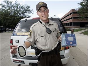 Deputy Jeremy Lestock says he happened to pick a cruiser with a defibrillator. As luck would have it, he was taking a break at the substation near Bedford High School when the teen collapsed.