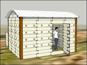 A drawing shows the construction of a LyteBeam home.