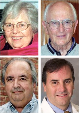Top, from left, Bonnie Staffel and Richard Kazmaier. Bottom from left, James Cannaley and Dr. Douglas G. Smith.