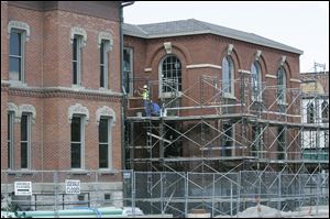 The $2.5 million addition under construction at the historic jail will allow the treasurer, auditor, and recorder to move out of the courthouse.