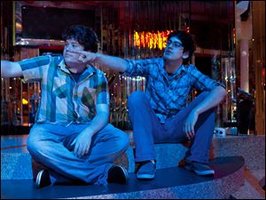 Zack Pearlman and Matt Bennett look for laughs in 'The Virginity Hit.'
