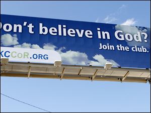 This billboard in Oklahoma City was erected by a local atheist group called Coalition of Reason for $5,250.
