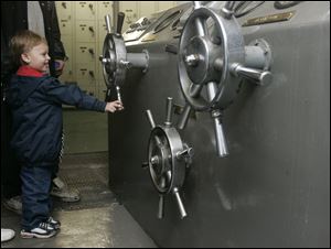 ROV steering  The Blade/Lori King  10/04/2010  Toledo resident Matthew Zimmerman, 3, plays with a turbine engine valve on the S. S. Willis B. Boyer Museum Ship that's permanently docked at International Park in Toledo, Ohio. The ship is gearing up to celebrate its 100-year anniversary next year. The Boyer (formerly the Col. James M. Schoonmaker) was built in 1911 and retired in 1980 after 69 years of service.