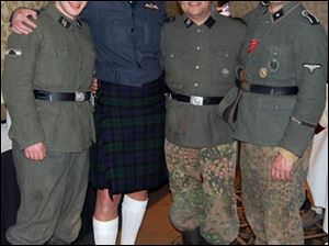 GOP candidate Rich Iott, second from right, says his involvement in re-enactments of Germany's Waffen SS Wiking Division has been taken out of context.