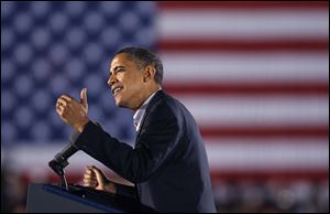 In his speech, President Obama told the crowd to stun polsters and rise above frustrations that the economic recovery hasn't fully been realized.