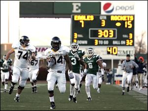 Running back Adonis Thomas has 669 yards and five TDs for Toledo.
