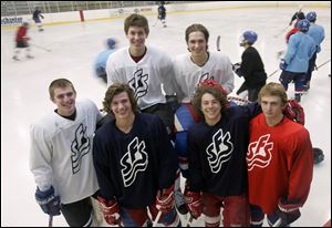 St. Francis is favored to repeat as NHC Red Division champions with top players including (front, from left) Ben Torchia, Conner Frey, Bryce Connor and Jake Wawrzyniak, and (back, from left) Tyler Murphy and Nate Opblinger.