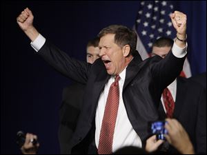 John Kasich, the governor-elect, is one of many Republicans who will come to the Statehouse; voters made Ohio a red state by putting the GOP in secretary of state, treasurer, and auditor offices.