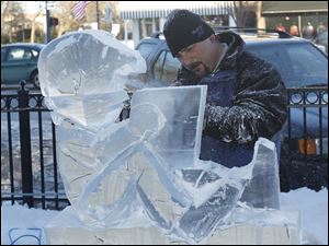 Ice Creations carver Gary Christensen.