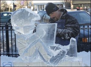 Ice Creations carver Gary Christensen.