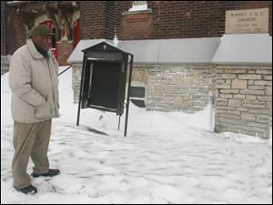 Charles Allen, 81, visits the former church on Norwood Avenue.