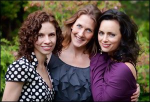 Red Molly will perform a free concert at 8 p.m. Thursday in Grounds for Thought, 174 South Main St., Bowling Green. The trio, which specializes in American folk and bluegrass music, is based in New York and comprises, from left, Abbie Gardner, Laurie MacAllister, and Molly Venter. Information: 419-354-3266